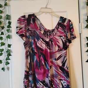 Women's Multicolor Abstract Top